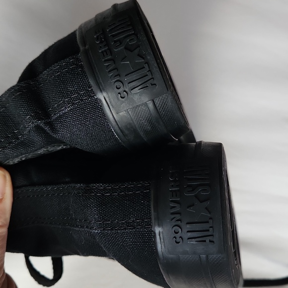 Converse Allstars All Black High tops Size 7.5 - Picture 8 of 8